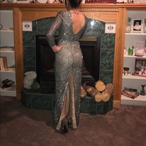 Silver and Nude gown